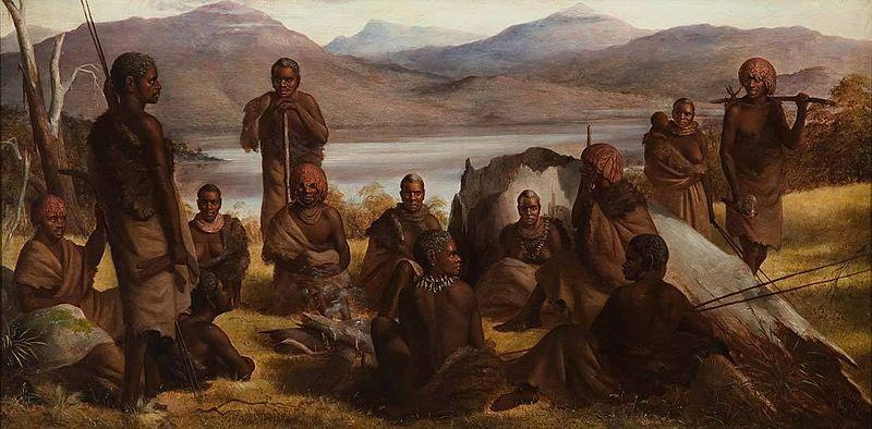 Robert Dowling Group of Natives of Tasmania oil painting picture